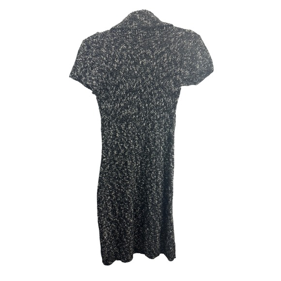 ALYX dress Short Sleeve Cowl Neck Sweater Dress XS Black White Marled Knit - Picture 2 of 8